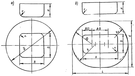 Форма заготовки для высокой квадратной и прямоугольной коробки с большим относительным радиусом угловых закруглений
