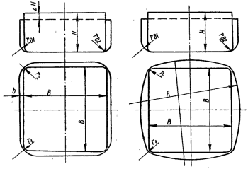 Вытяжка квадратных коробок с калибровкой угловых радиусов